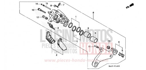 REAR BRAKE CALIPER (ST1100/ST1100AS) ST1100W de 1998